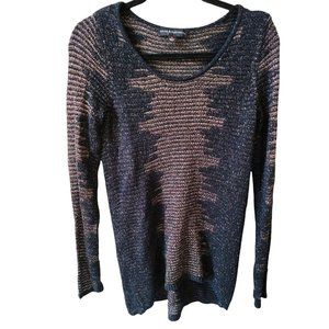Rock & Republic Knit Black and Gold Sweater sz (M)